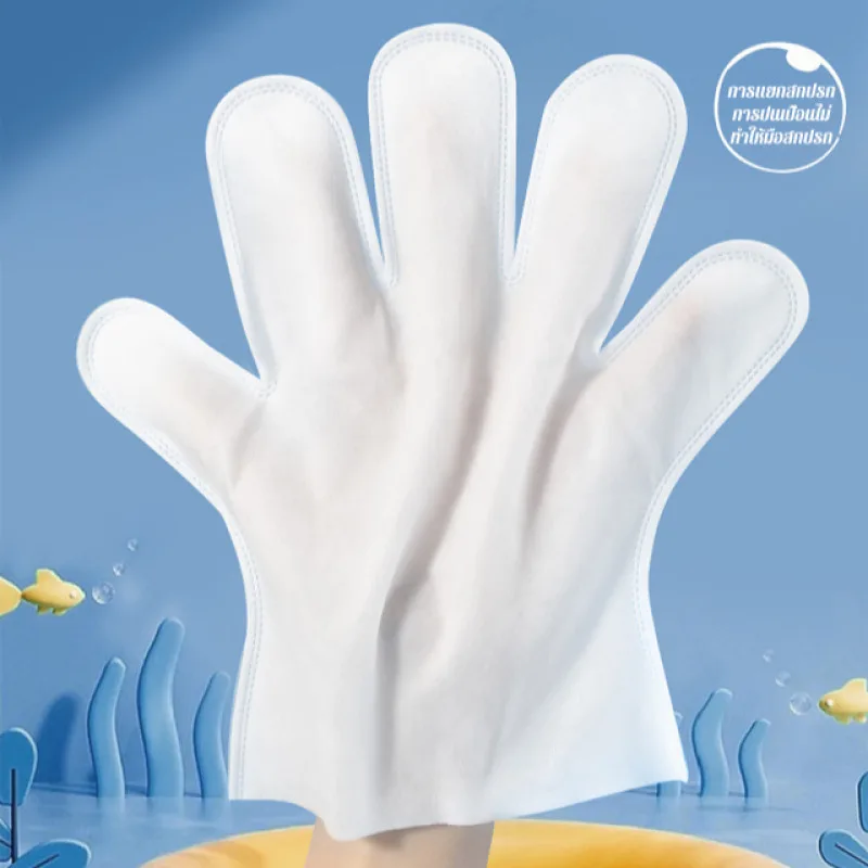 6PCS Pet Wash Free Glove Wipes Disposable Glove Towels Deodorizing Dry Cleaning Cats and Dogs Wet Towels Pet Supplies Glove