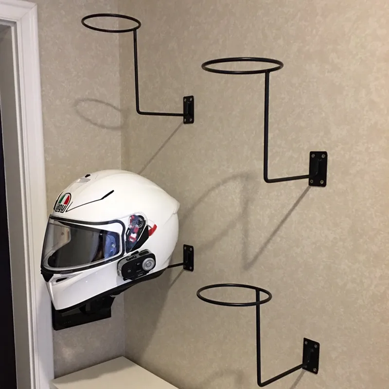 

Motorcycle helmet display rack, hat rack, iron art wall hat storage rck, ht holder rak, ha display rac
