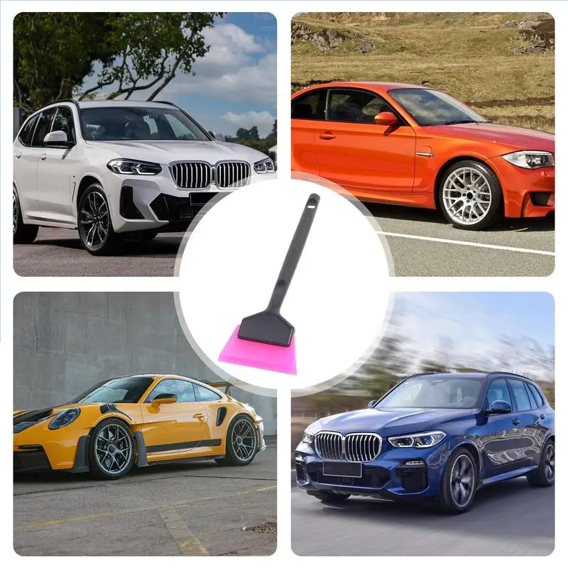 Small Window Tint Mirror Squeegee Different Softness Rubber Blade Scraper Car Corner Windshield Handheld Cleaning Tool 1PC window tinting squeegee window tint squeegee