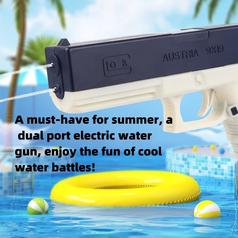 HW Glock Clip Version of Bullet Drum The Electric Water Gun New Outdoor Game Child Design Shooting Summer Game Pistol Kids Toys 4