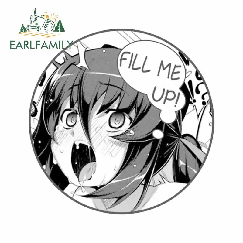EARLFAMILY 13cm x for Fill Me Up Car Stickers Fashionable Cute Decals Anime Scratch-Proof Caravan Refrigerator Decor | Автомобили и