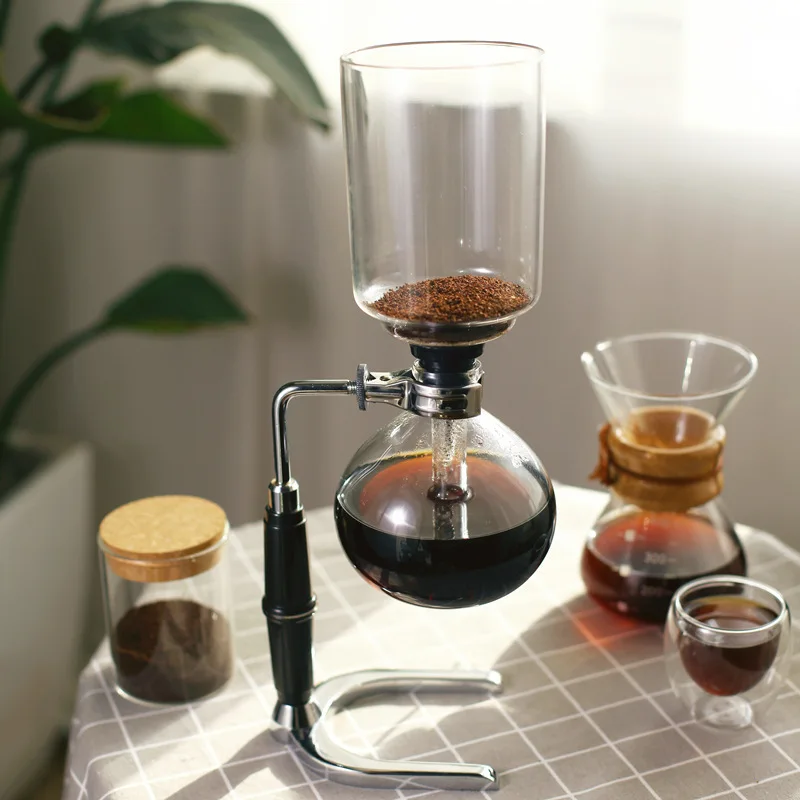 3/5cups Syphon coffee maker Siphon coffee pot Resistant Glass Brewing teaware cafes Coffee Pot Coffee Maker Espresso Coffee Maker Espresso Maker Iced Coffee Maker Pour Over Coffee Maker French Press Coffee Press Coffee Press