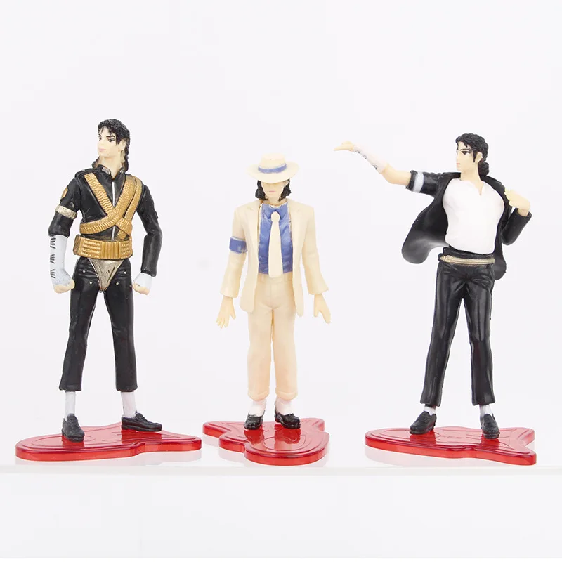 5pcs/set Michael Jackson Superstar Spacewalk Cartoon Anime Figure Toys Collection Model PVC Doll Ornaments