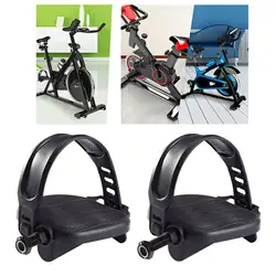 Adjustable Strap Exercise Bike Pedals - Fitness Equipment Accessories (Long 12.7mm spindle)