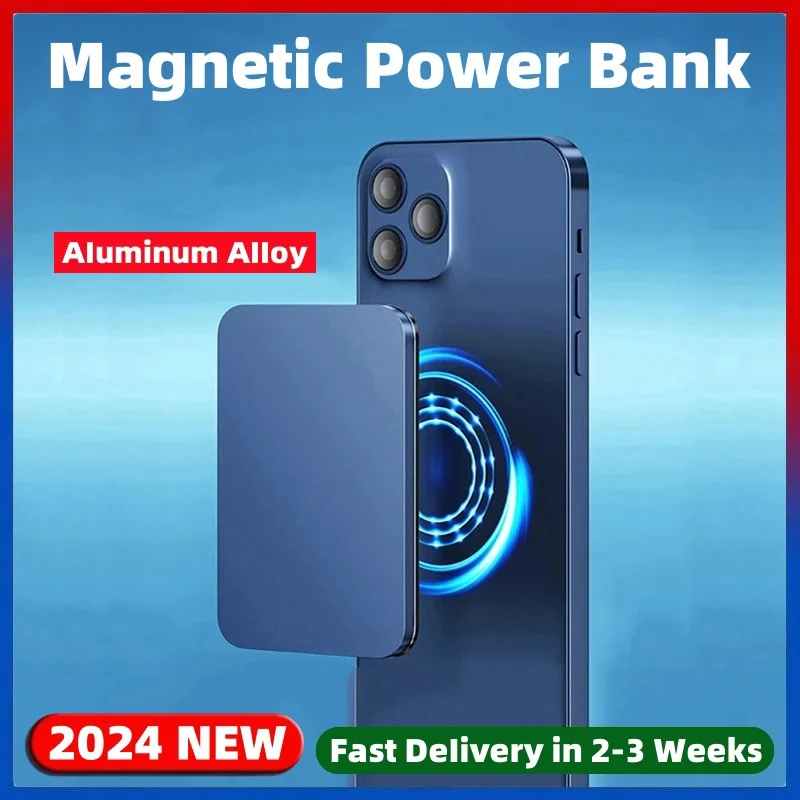 

10000mAh Magnetic Power Bank 15W Magnetic Wireless Fast Charger For iPhone 15 14 13 12 15Pro Max External Auxiliary Battery Pack