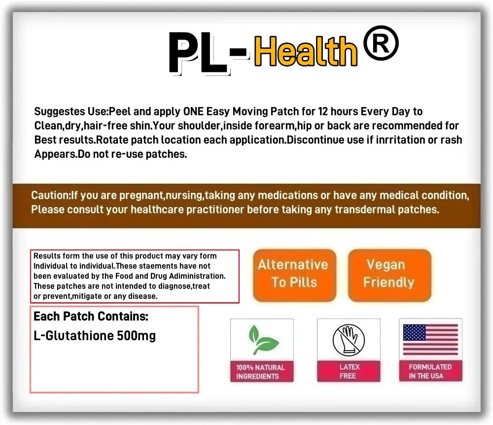 30 Patches Glutathione Plus Transdermal Patches Superior Absorption and Efficacy 30 Days Supply stop smoking patches estrogen patch