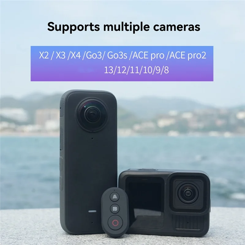 Remote Control For Insta360 X4 X3 X2 Ace Pro 2 Gopro 13 Bluetooth Smart Photography Shutter Release Button Controller B86B