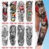Waterproof Temporary Tattoo Sticker Totem Geometric Full Arm Large Size Sleeve Tatoo Fake tatto flash tattoos for men women 3