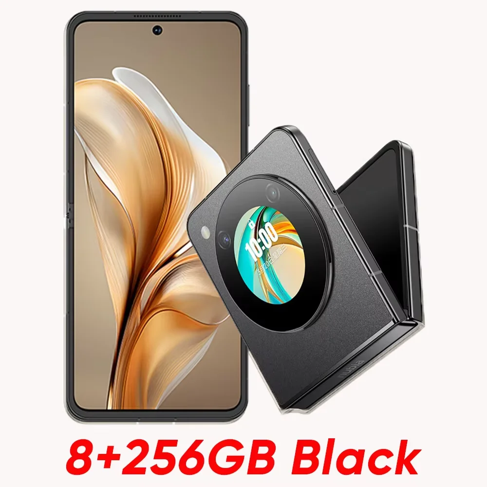 nubia Flip 5G ブラック 折りたたみスマホ 6.9インチ S70 ヌビア
