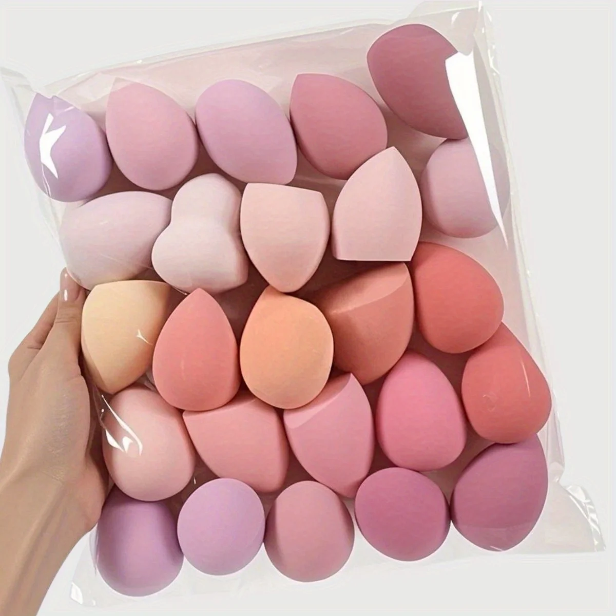 8Pcs Hydrophilic Makeup Sponge Set - Assorted Shapes & Powder Foundation | Non-Latex Flawless Application Professional Kit