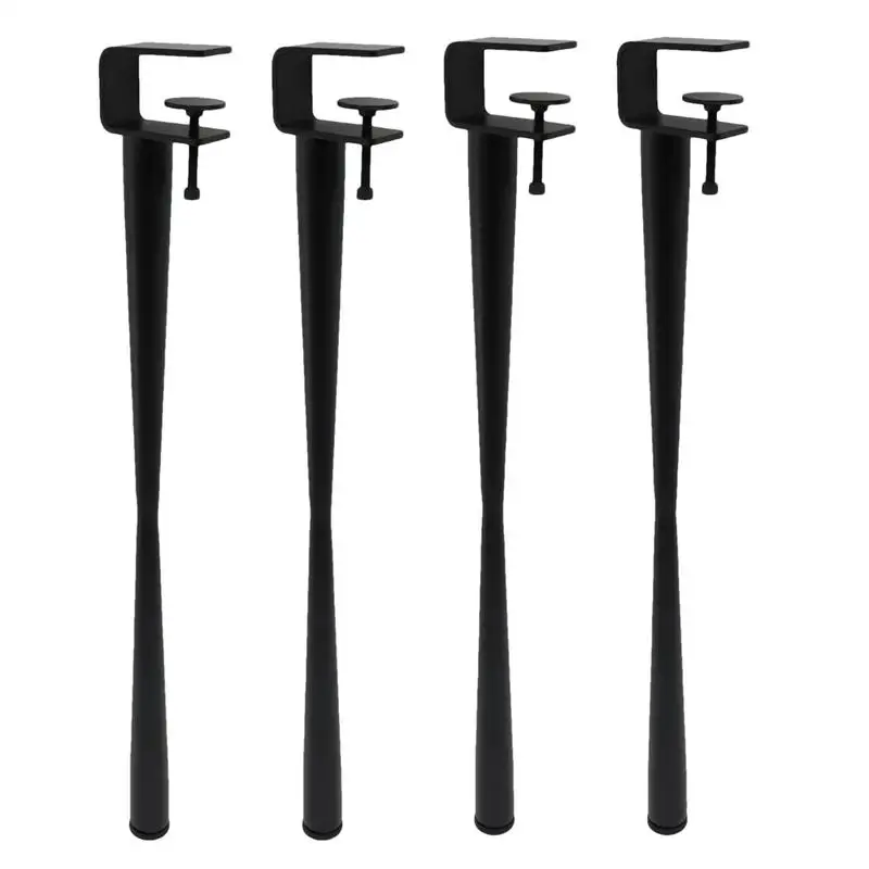 Adjustable Metal Table Legs Clamp On Easy-Fit No Drill Table Legs No Punching Design Clamp On Easy-Fit F-Shape Dining Desk Legs