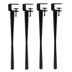 Adjustable Metal Table Legs Clamp On Easy-Fit No Drill Table Legs No Punching Design Clamp On Easy-Fit F-Shape Dining Desk Legs