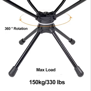 Swivel Detachable Chairs Camping Folding Chair Outdoor Backpacking Lightweight Seat with Carry Bag for Fishing Hiking 2