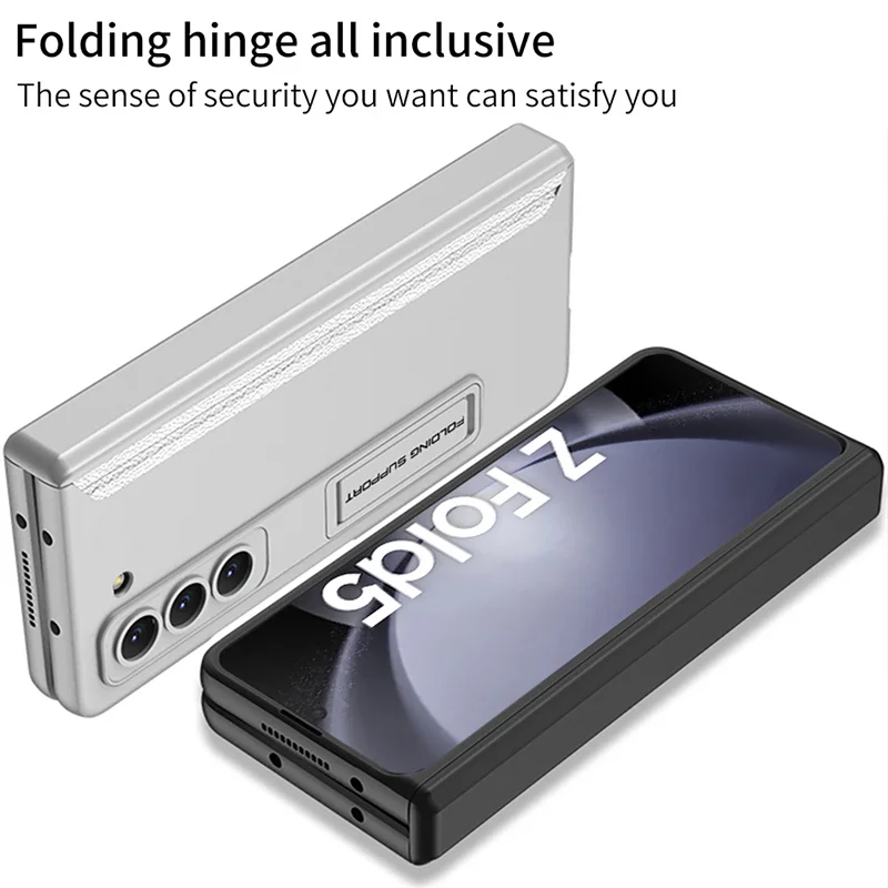 GKK Magnetic Hinge Case with Tempered Glass Bracket and Matte Plastic Cover
