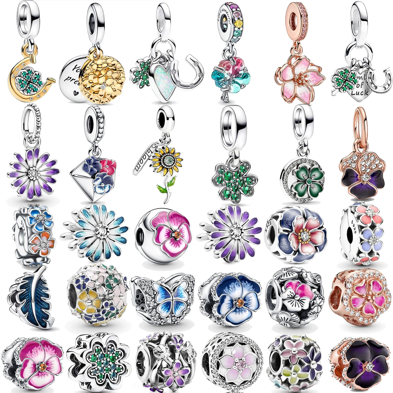 

NEW Authentic 925 Sterling Silver Pink Original Charm Love Potion Murano Glass Heart Dangle Beads Fit Bracelet Jewelry