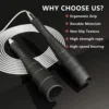 MOGOLD Professional Speed Jump Rope with Ball Bearings - Steel Wire Rope for Men & Women, Fat-Burning Workouts, Cardio 3
