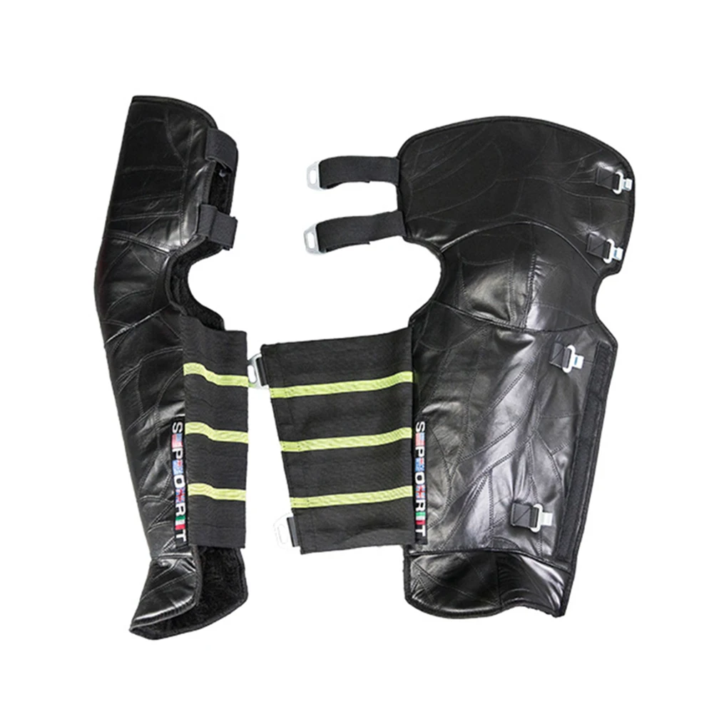 

2 шт. мотоциклетные кожаные наколенники плюшевые утепленные ветрозащитные водонепроницаемые теплые наколенники для защиты ног ветрозащитные водонепроницаемые теплые наколенники