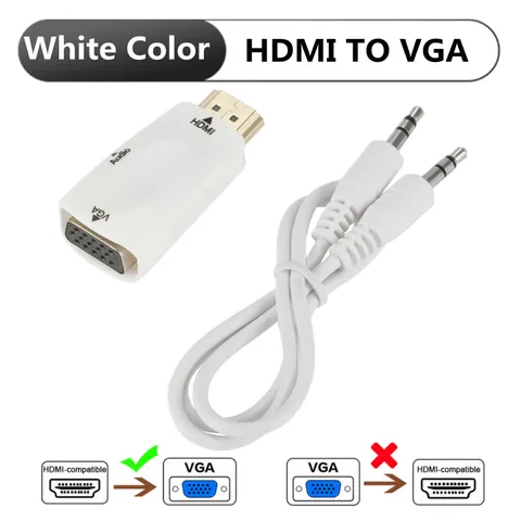to VGA Cable Converter Male To Famale HD2VGA Converter Adapter 3.5 mm Jack Audio HD 1080P For PC Laptop Tablet