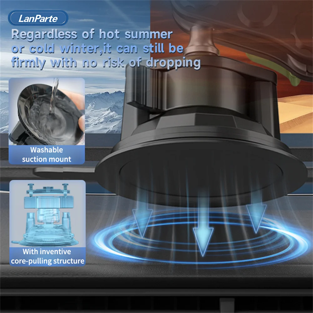 Upgrade 15W Car Phone Holder Wireless Charger Car Charger Stable Rotatable Air Vent Dashboard Phone Holder Car Charger Support