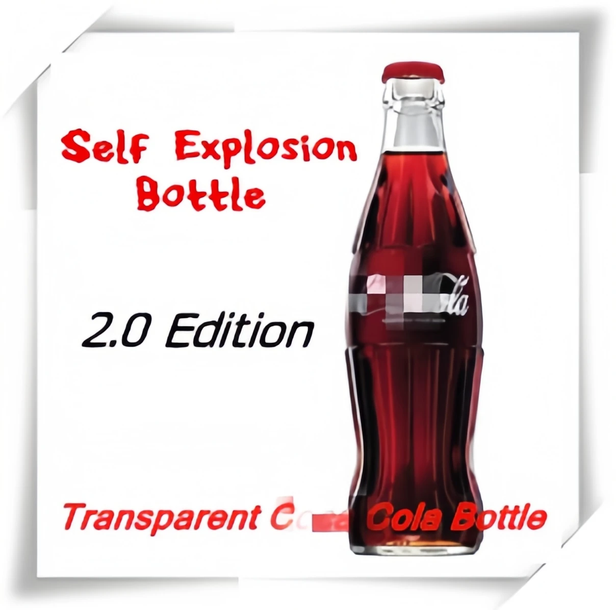 Self Explosion Bottle 2.0 Edition Magic Tricks Glass Stage Street Props Close Up Magic Illusions Commedy Accessories Commedy