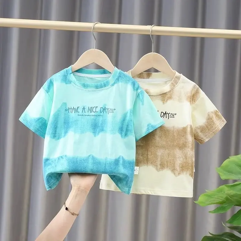 Summer Children Cartoon T-shirt for Boy Printing Boys T Shirt Girls Tops Tees Cartoon Kids Clothes