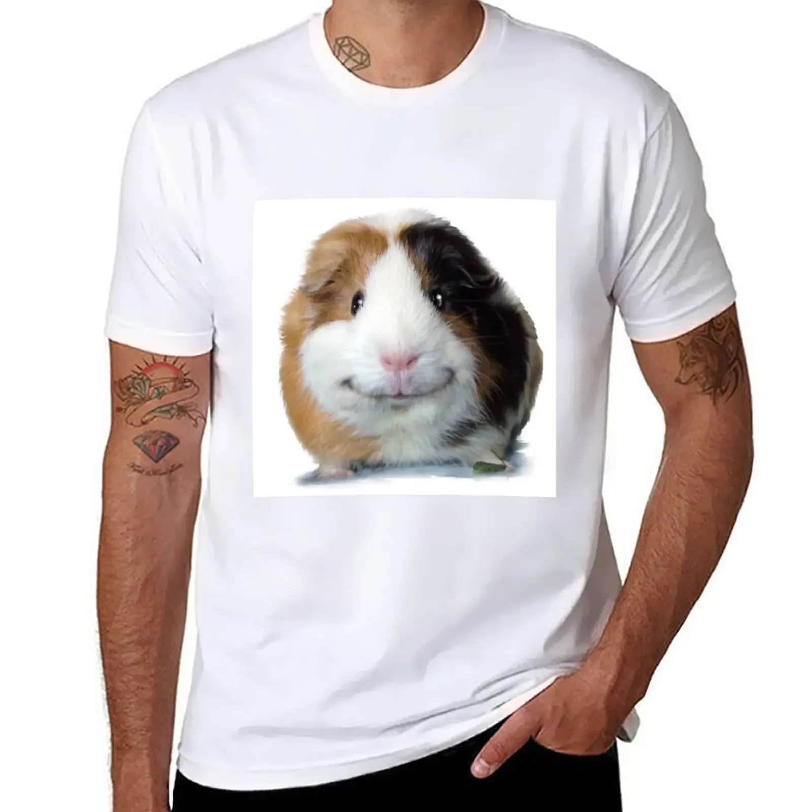 

Keep Smiling with Angeelo the Guinea Pig! T-Shirt sweat oversizeds tops black t shirts for men