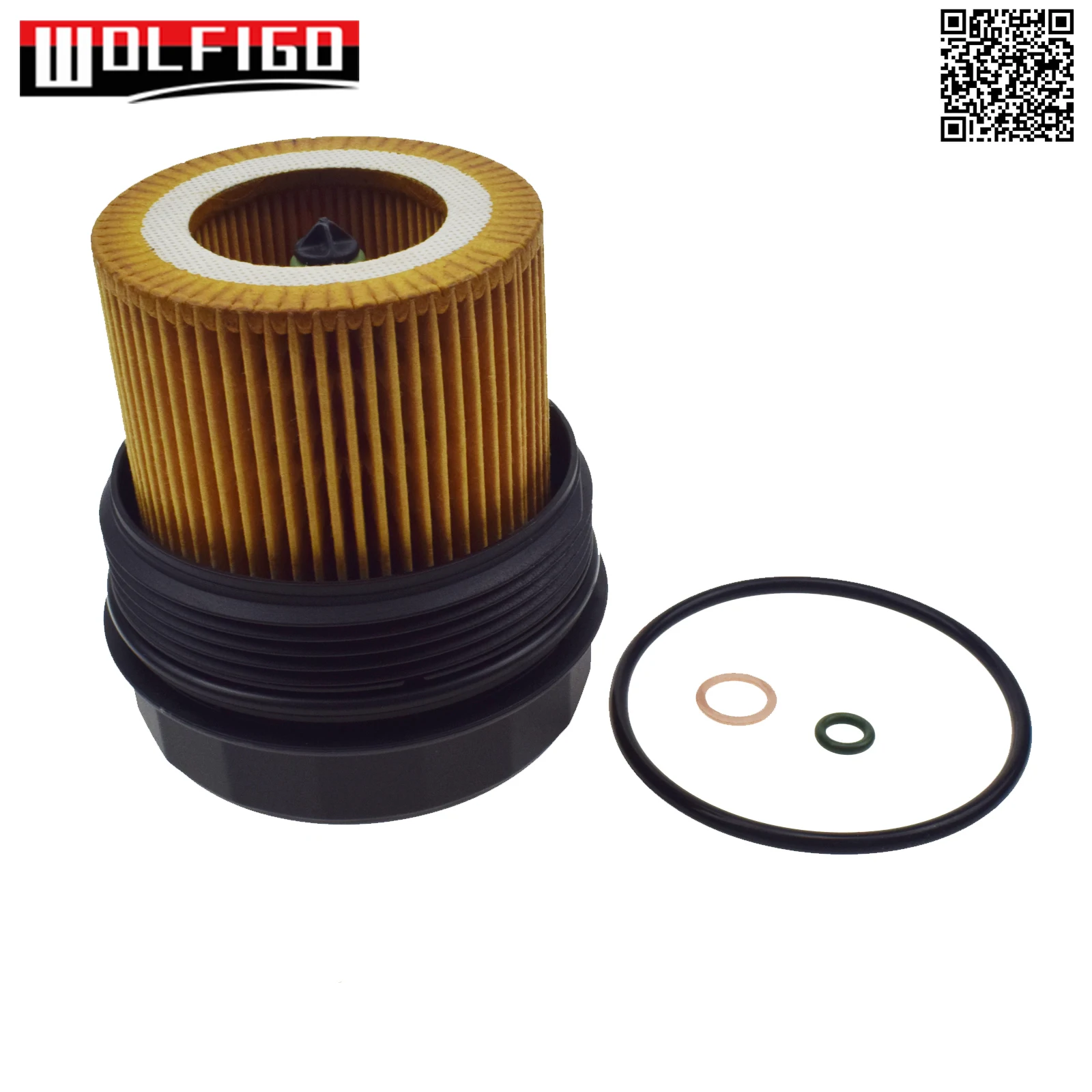WOLFIGO Oil Filter Housing Cover Cap w/ FilterFor BMW E60 E90 E92 F10