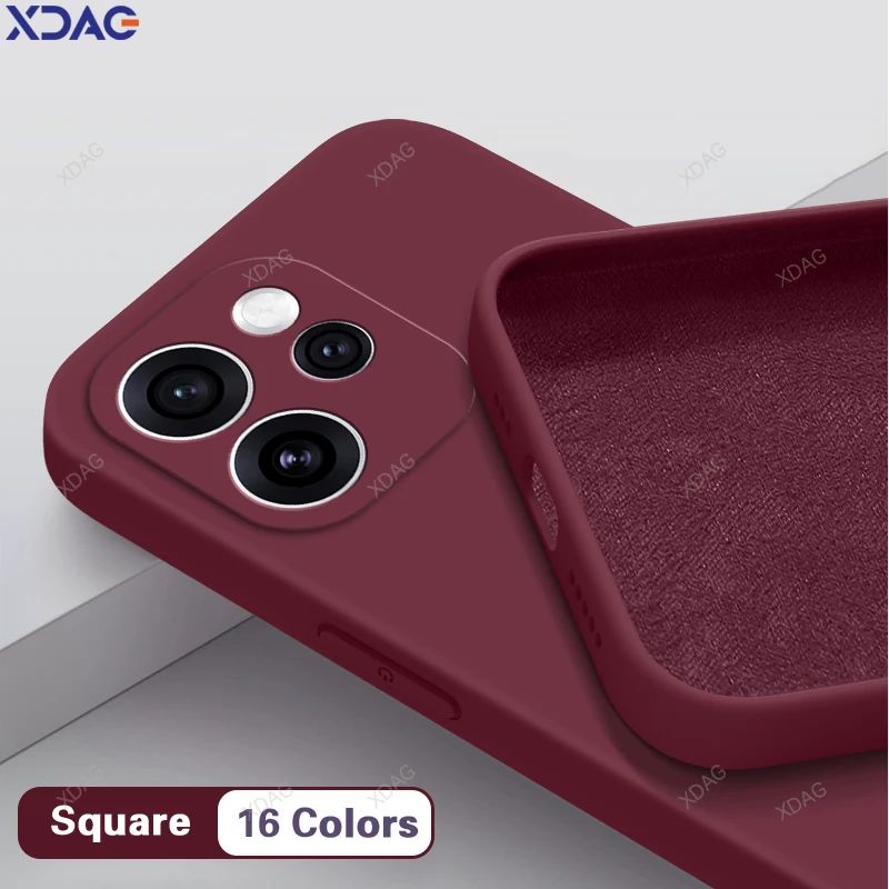 Premium Liquid Silicone Phone Case with Lens Protection - High Quality TPU Classic Back Cover