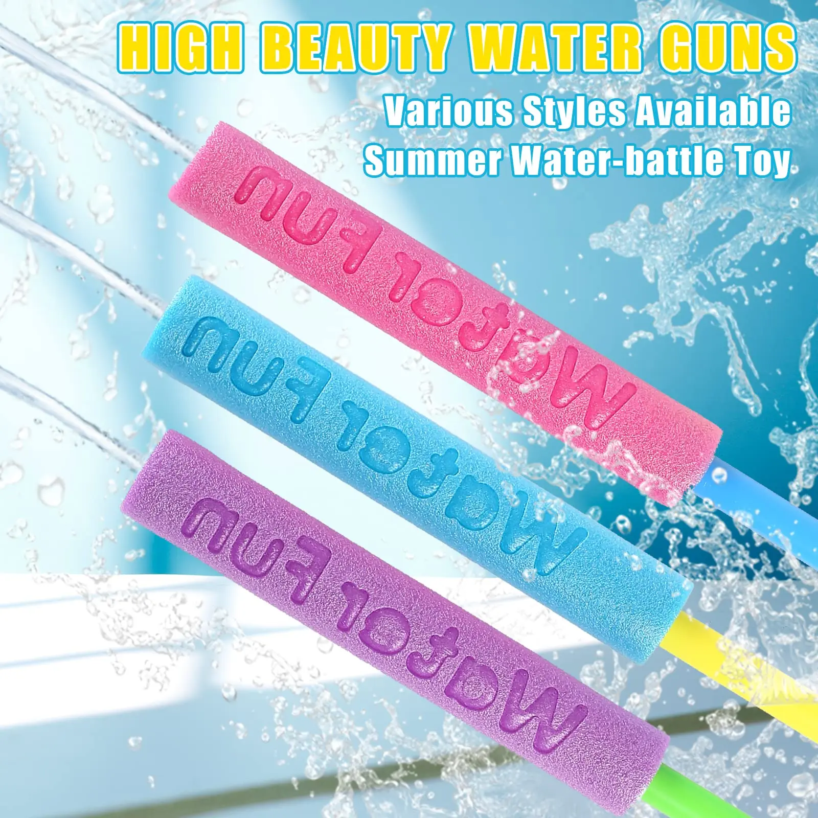 10 Packs Water Gun for Kids Summer Foam Watergun Toys Water Squirter Soaker Blaster Outdoor Swimming Pool Beach Games Toys 3