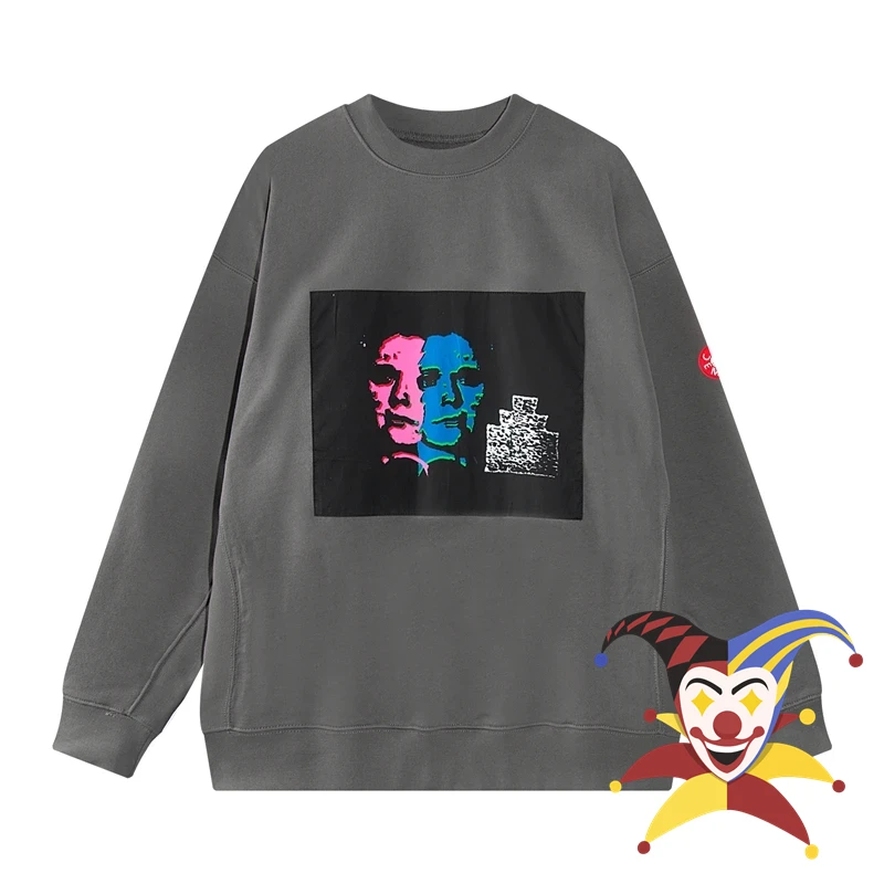 

Batik CAVEMPT C.E Science Fiction Comic Face Stickers Sweatshirts Hoodie Men Women Round Neck Cav Empt Crewneck