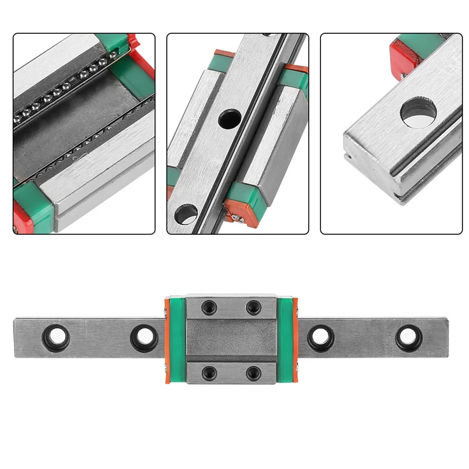 Compact Linear Motion Rail with Slide Block and Carriage - 9mm Width