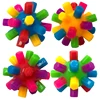 5 Pcs Of Colorful Ball Sensory Ability Training Puzzle Elastic Rainbow Ball Fun Stress Relieving Outdoor Toy Birthday Gift 6
