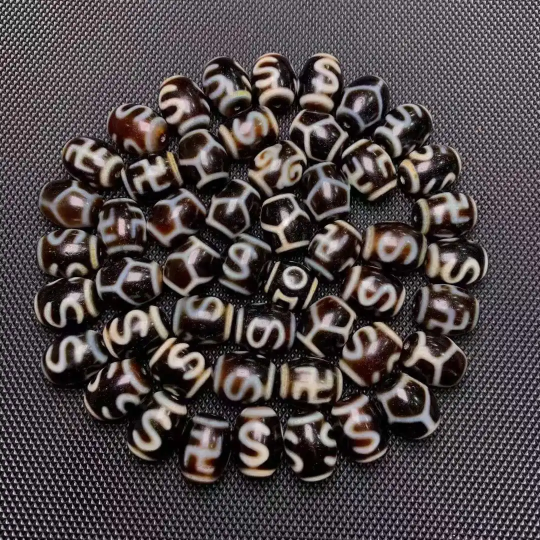 

50 Pcs/Lot Taiwan Infiltrates Dalo Dzi Delicate Beads Oily High Quality High Oil Slurry Hot Sale Clear Horseshoe lines