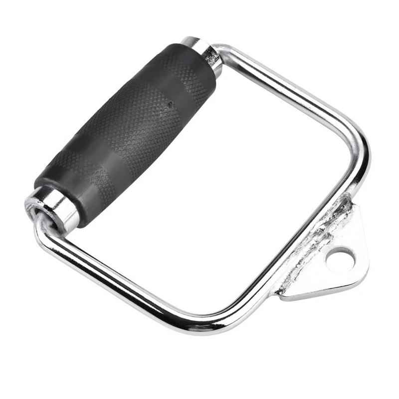 Description Picture 4 of itemPulldown Cable Machine Steel Handle, Heavy Duty Cable Machine Attachment Grip with Rubber for Weight Lifting Bars Pulley
