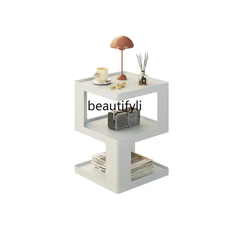 

Скандинавский прикроватный столик для дивана, персонализированный креативный геометрический дизайн, железный арт, Маленький журнальный столик, современный минималистичный маленький чайный столик