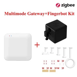 Smart Touch Fingerbot Plus: Rechargeable Tuya Zigbee 3.0 Button Pusher with Voice Assistant Support (02 gateway and kit)