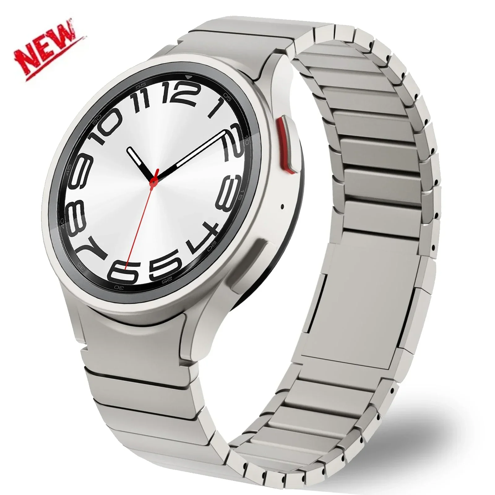 

No Gaps Magnetic Strap For Samsung Galaxy Watch 6 Classic 47mm 43mm 5Pro 45mm Luxury Stainless Steel Band For 6/5/4 40mm 44mm