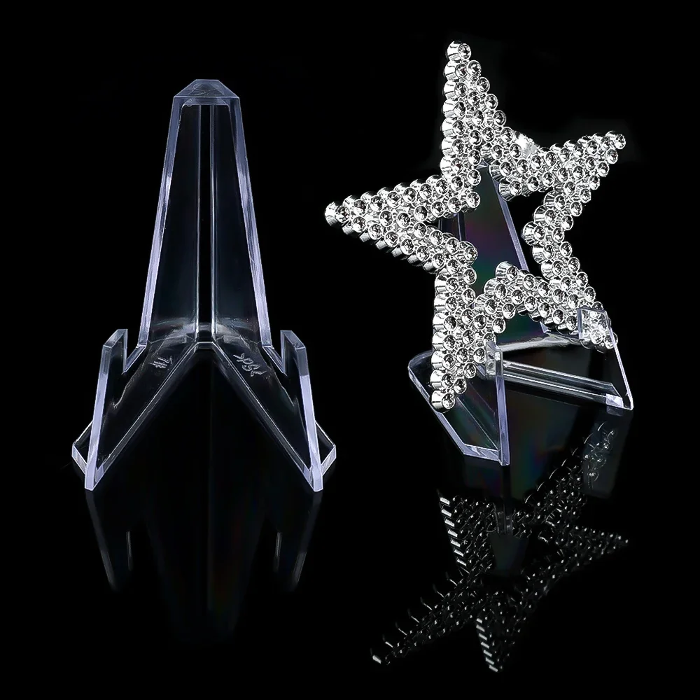 Acrylic Display Stand Transparent Triangle Commemorative Coin Watch Card Holder Display Rack 1-10Pcs For Exhibitions Home Decor card display stand coin display stand
