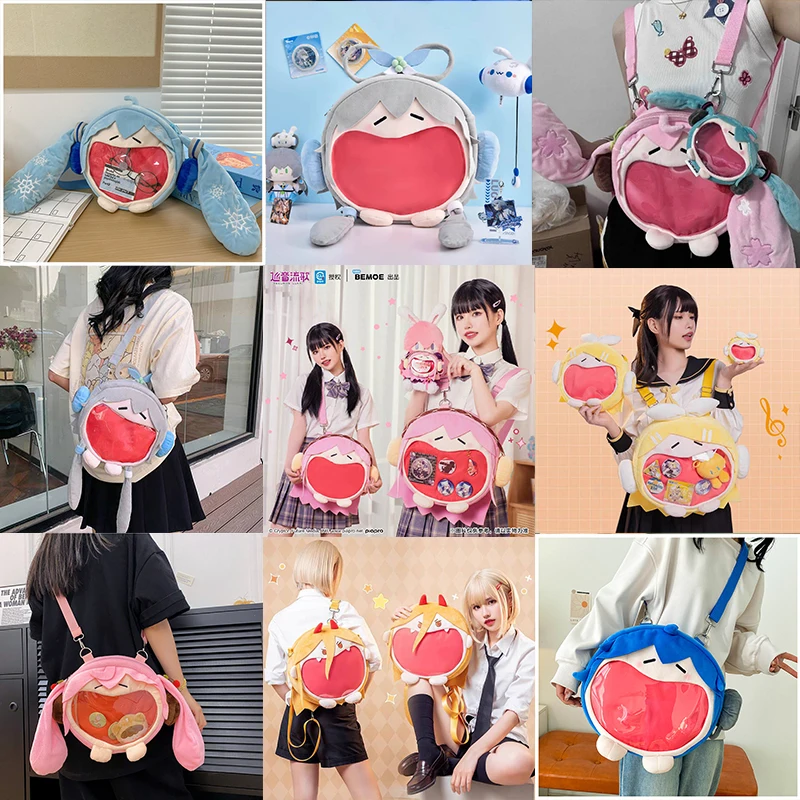 Kawaii Anime Plush Backpack with Large Capacity