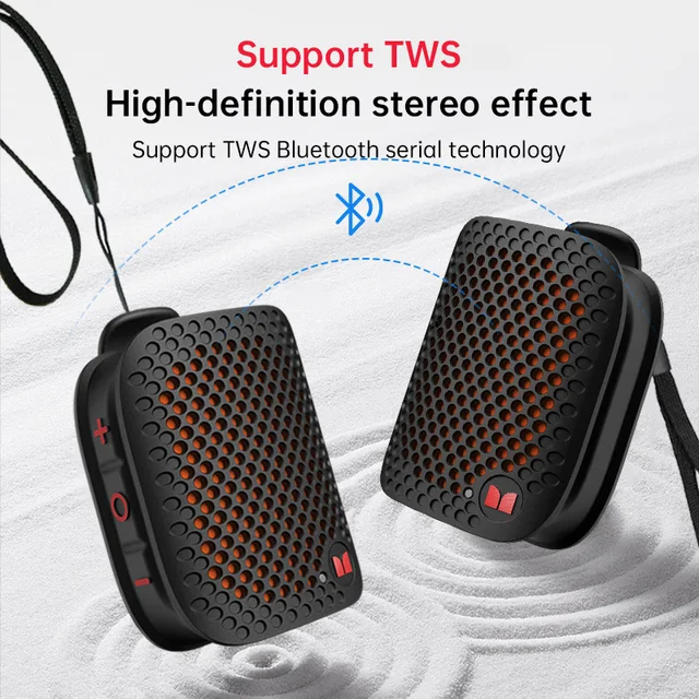 Monster M3 Magnetic Clip-On Mini BT V5.4 Portable Outdoor Jobsite Wearable Wireless Bluetooth Speakers with Bass Altavoz Mic