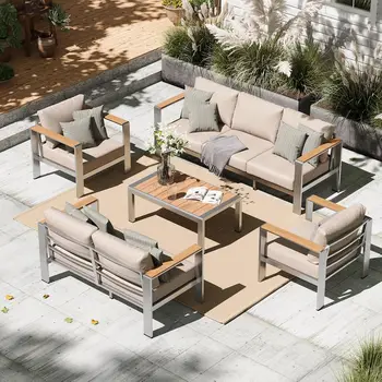 5-Piece Aluminum Patio Conversation Set 1