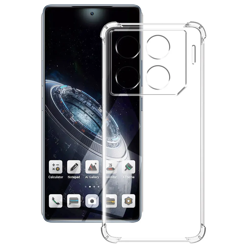 Clear Shockproof Silicone Soft Phone Case with Transparent Back Cover