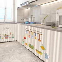 Kitchen Cabinet Curtains Home Decor Short Cabinet Curtain Shelf Short Privacy Curtains Dust Oil Fume Proof Cabinet Skirt Curtain 1