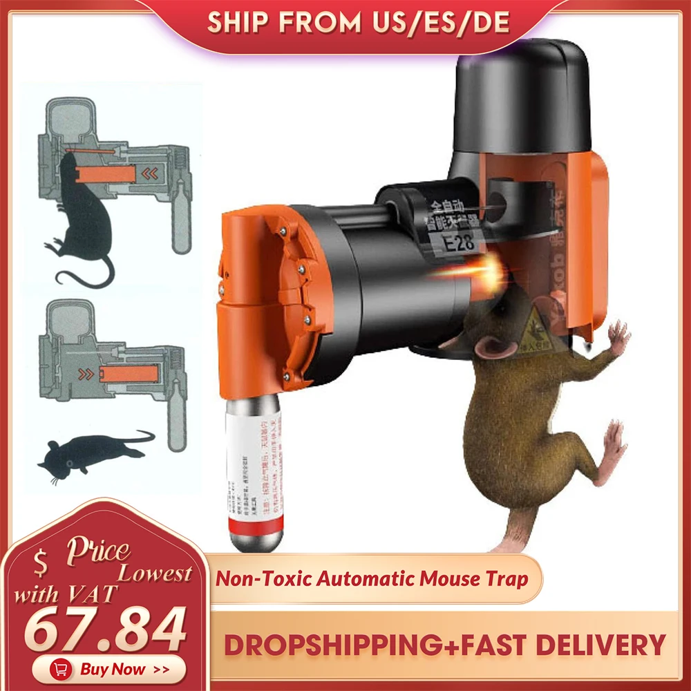 Smart Mouse Trap Humane Non Velenoso Rat Killer Kit Mouse Automatico Multi-Catch Trap Machine Trapstar By Co2 Cilindri Per La Casa