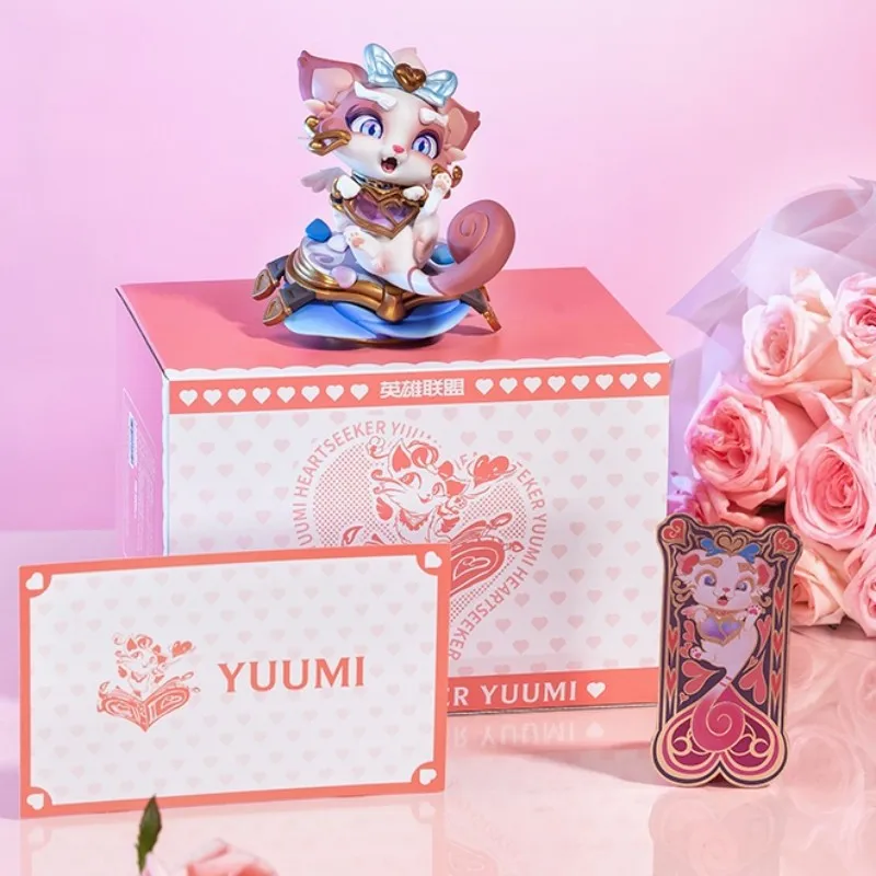 

In Stock League Of Legends Anime Figure Valentine's Day Limited Soul-searching Cat Yuumi Colorful Suit Limited Collection Model