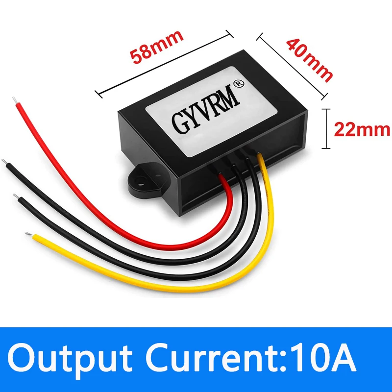 Versatile DC Step Down Voltage Power Converter - 12V Output, Multi-Amp Options
