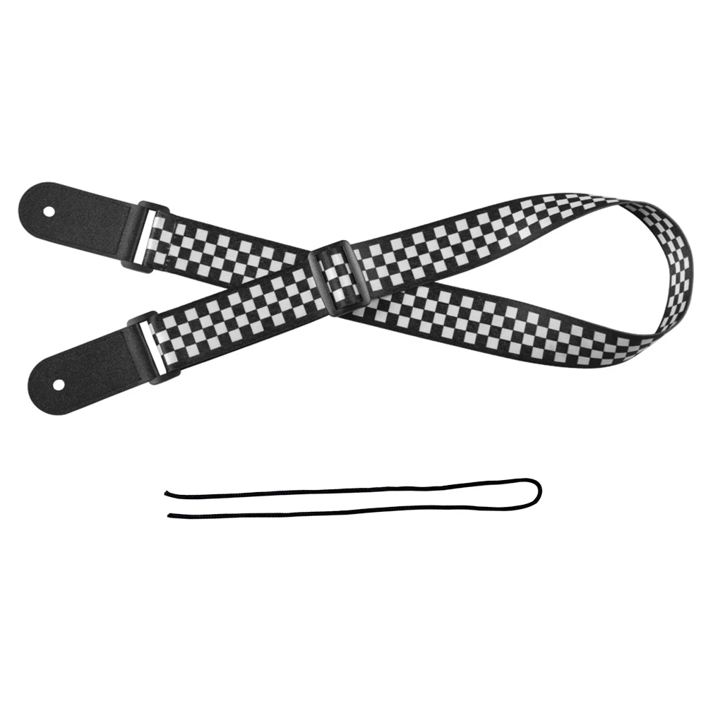 Adjustable Ukulele Guitar Strap Soft Polyester Shoulder Belt with Plastic Buckle Hanging Rope for Ukulele Guitar Accessories