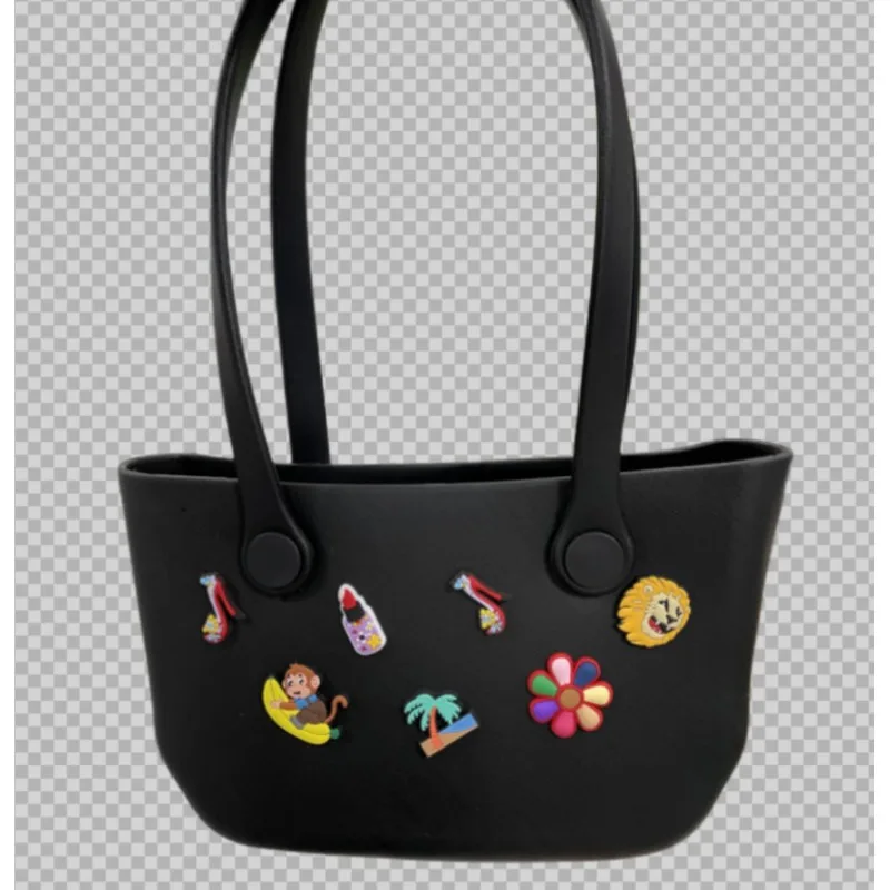 

New Arm Shoulder Bag Small Holes With Charms Can Changeable Handles Strap 2022 Cute Tote For Girls Gift Choices