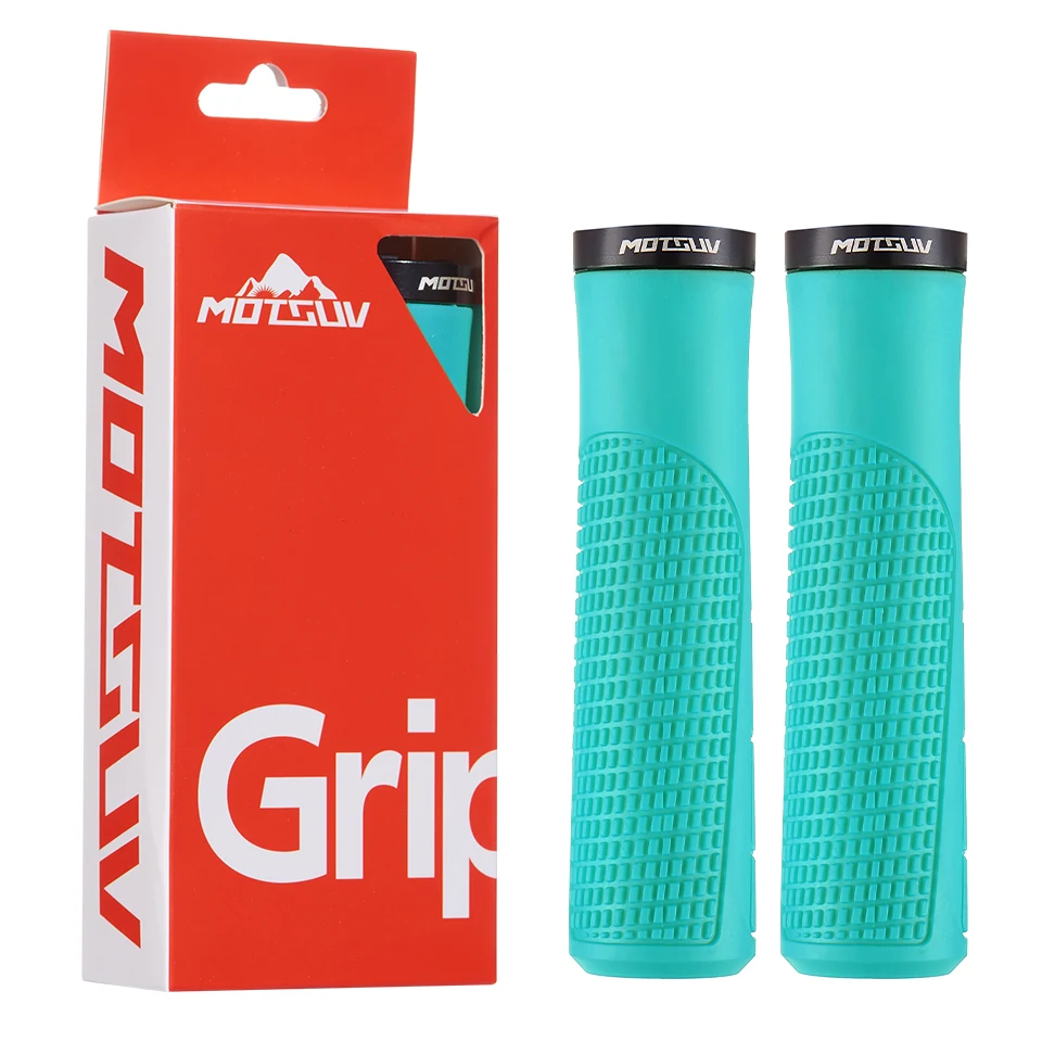 Premium Non-Slip Rubber Mountain Bike Handlebar Grips - Soft, Comfortable, Lockable Design (2-Pack)