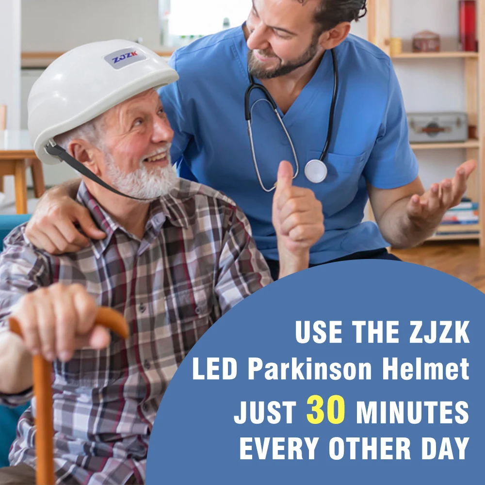 

ZJZK 810nm Red Light Scalp Massager Photobiomodulation LED Helmet for Parkinson Alzheimer Stroke Autism Migrainae Physiotherapy